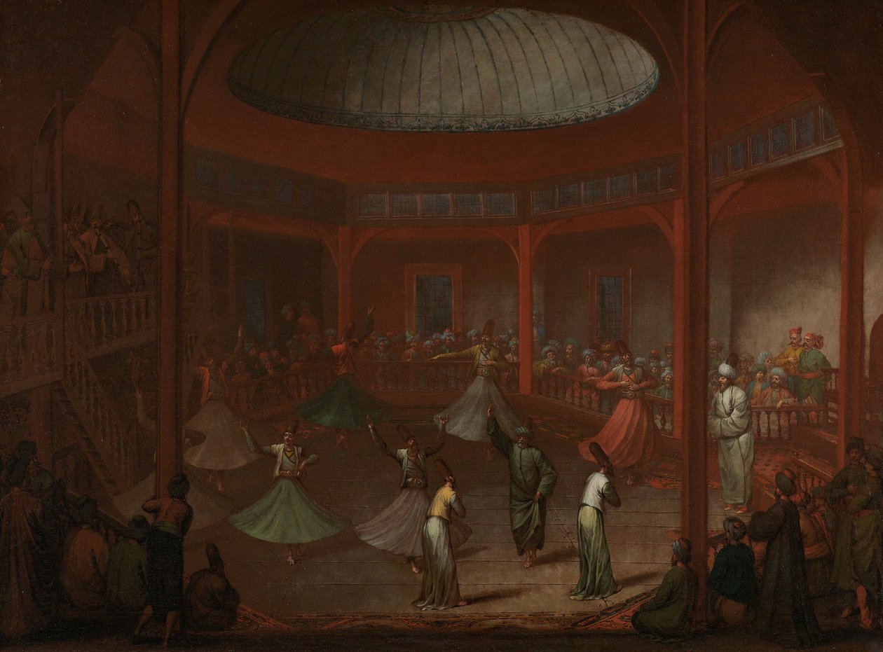 Virvlande dervischer, ca 1730 av Jean Baptiste Vanmour
