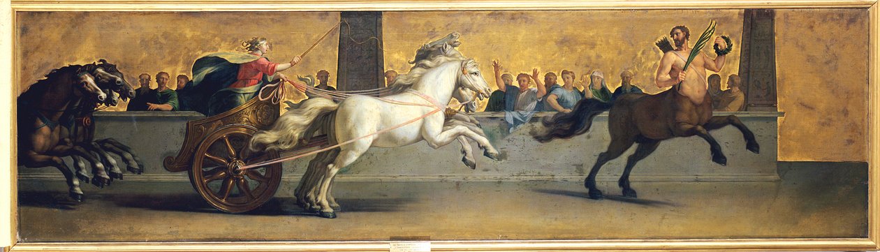 The Education of Achilles: Chariot Racing, mitten av slutet av 1600-talet av Jean Baptiste de Champaigne