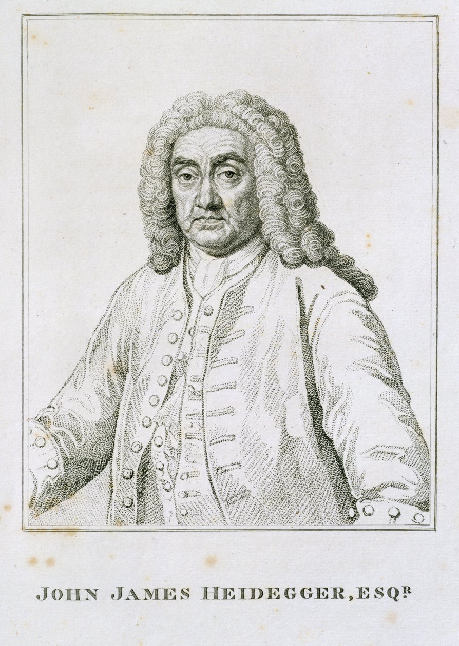 John James Heidegger (1666-1749) av Jean Baptiste van Loo
