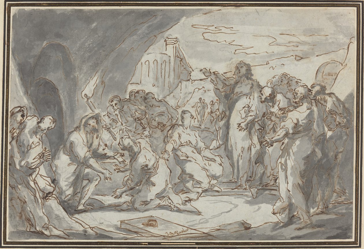 Lazarus uppståndelse av Jean Baptiste van Loo