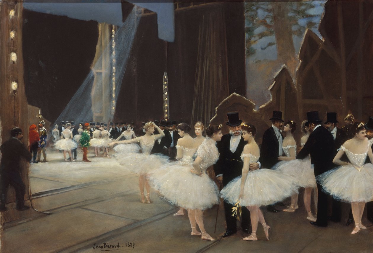 Bakom kulisserna på Parisoperan av Jean Beraud