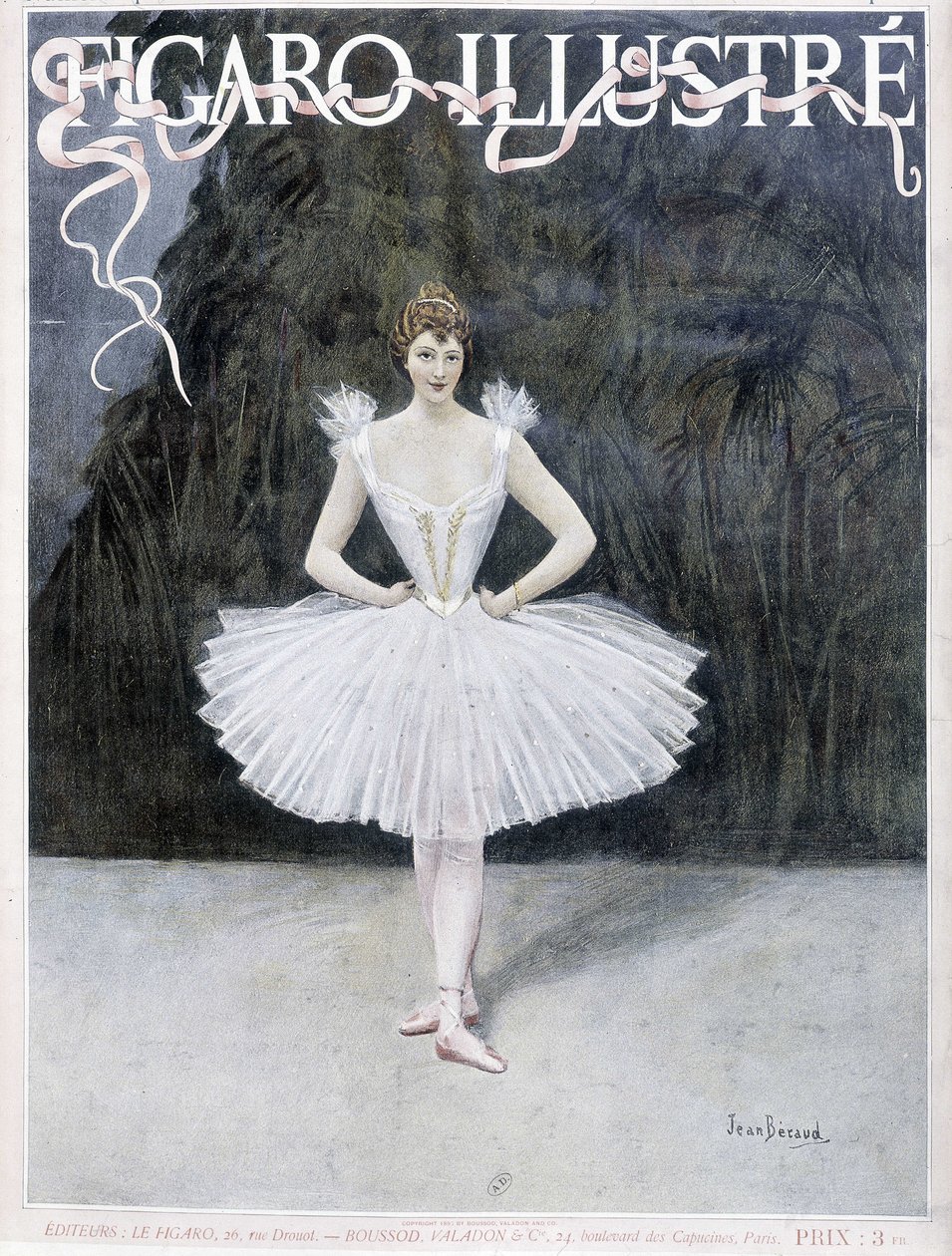 Operans dansare - teckning av Jean Beraud (1849 - 1935), "Figaro Illustré"" av Jean Beraud