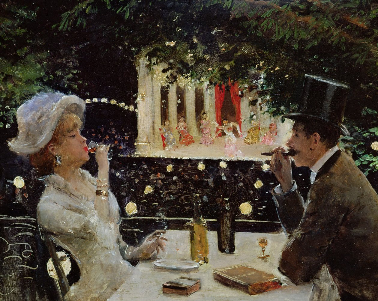 Middag hos ambassadörerna, ca. 1880. av Jean Beraud