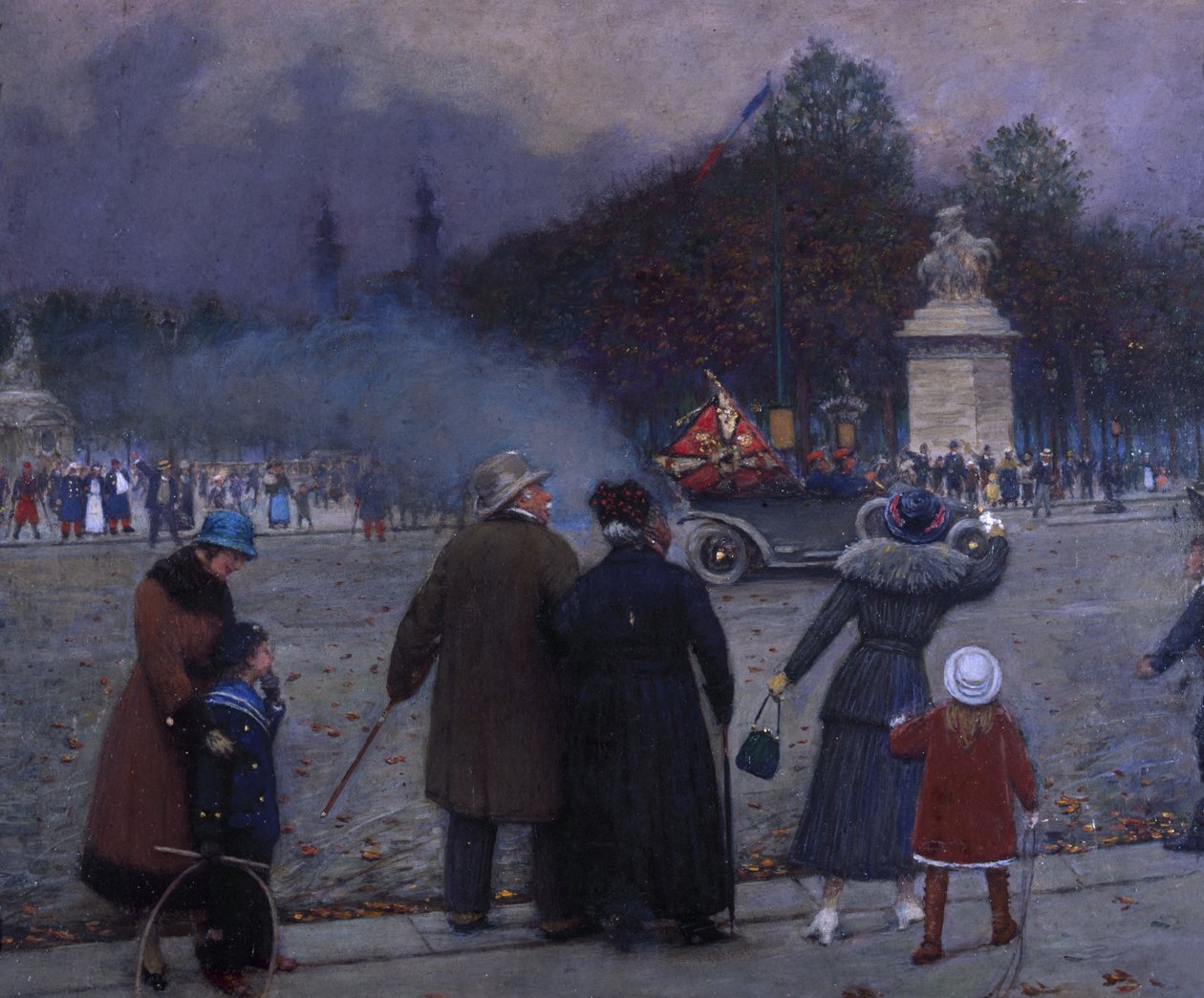 tysk flagga bärs till Invalides, ca. 1914. av Jean Beraud
