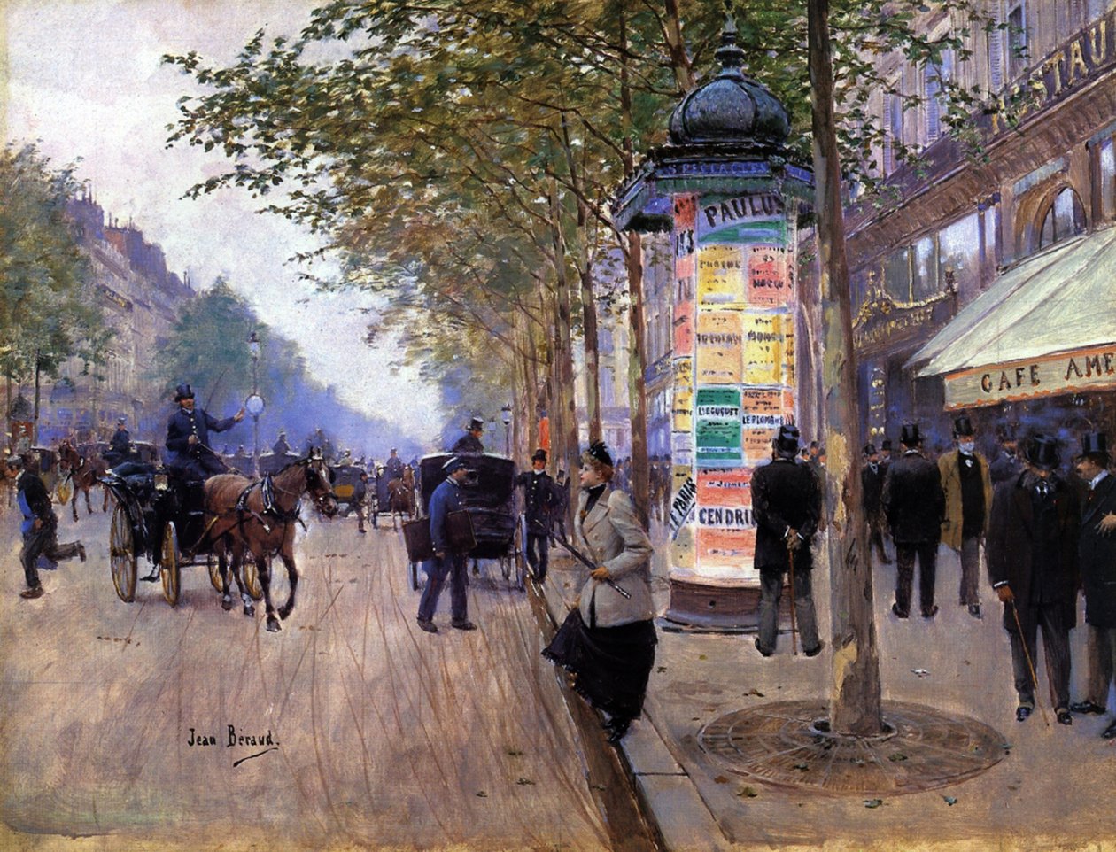 Hälsar en Cab av Jean Beraud