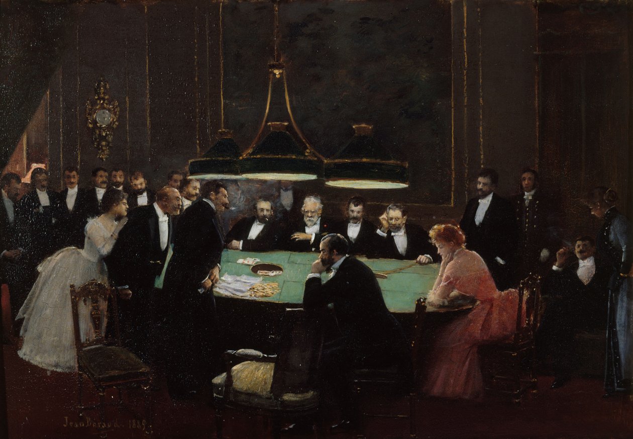 Kasinospelrummet, 1889. av Jean Beraud