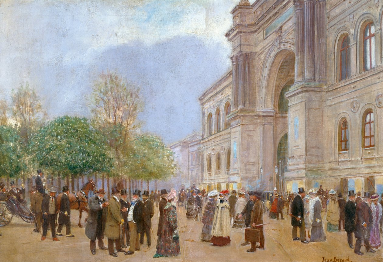 Utanför Palais de lIndustrie av Jean Beraud