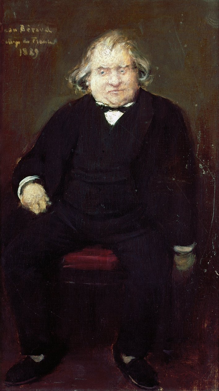 Porträtt av Joseph Ernest Renan (1823-1892), fransk historiker, filosof, filolog och författare, av Jean Beraud (1849-1935), Målning av Jean Beraud