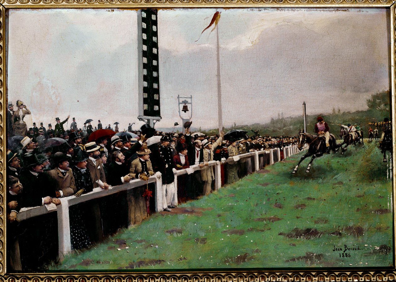 Tävlingar på Longchamp av Jean Beraud