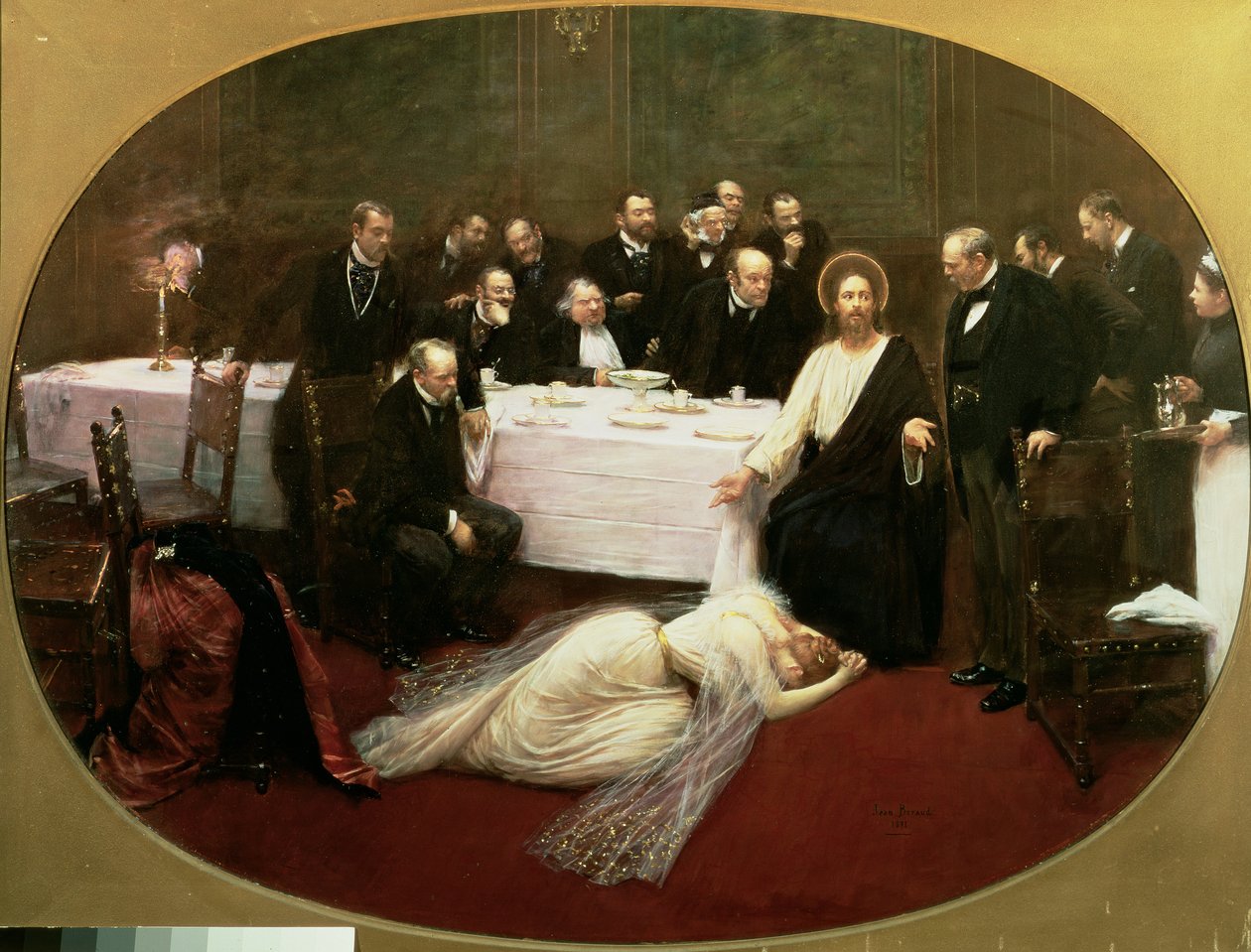 Den heliga Maria Magdalena i fariséen Simons hus, 1891 av Jean Beraud