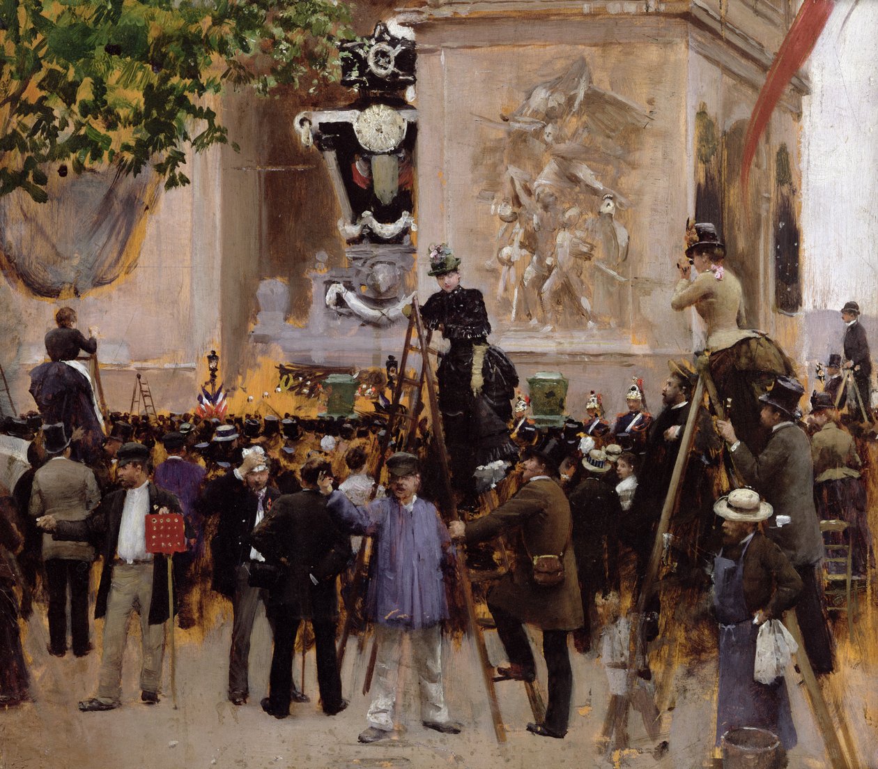 Victor Hugos begravelse (1802-85) ved Triumfbuen, 1885 sverige av Jean Beraud