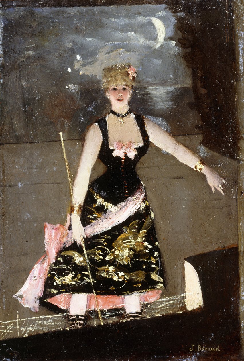 Music Hall-sångaren, av Jean Beraud