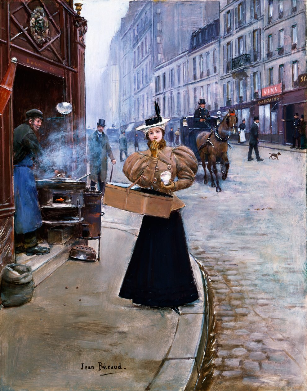 Säljaren av rostad kastanj av Jean Beraud