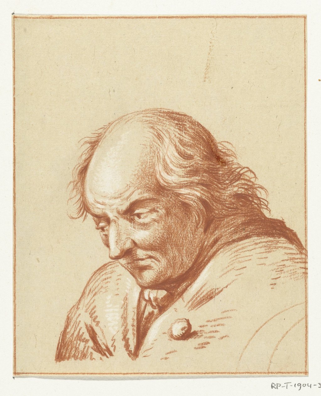 Byst av man, tittar ner av Jean Bernard