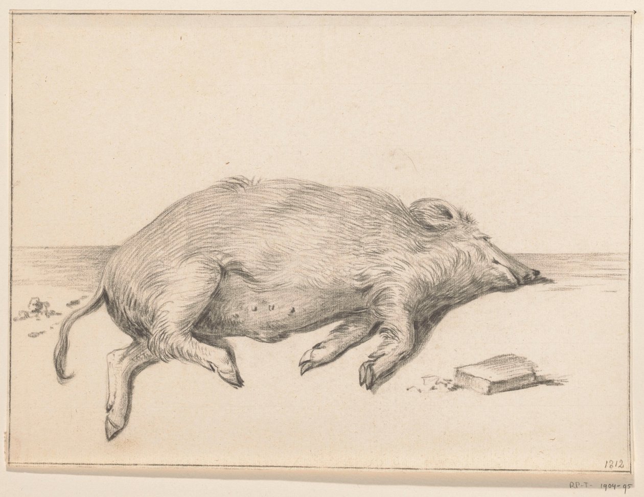 Liggande gris, till höger av Jean Bernard