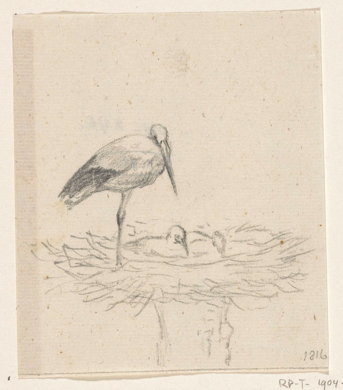 Stork på bo av Jean Bernard