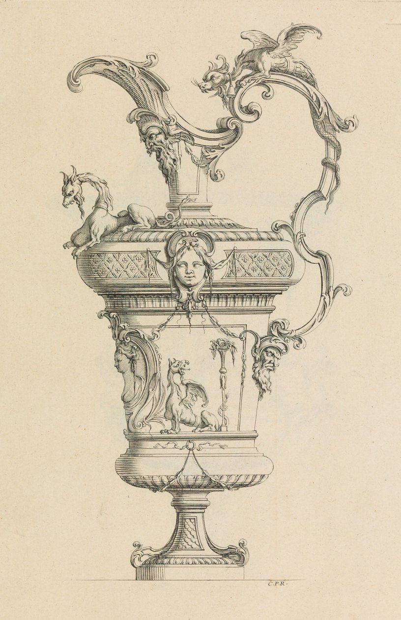 Ny bok med vaser, 1716 eller efter., 1716 eller efter. av Jean Bernard Toro