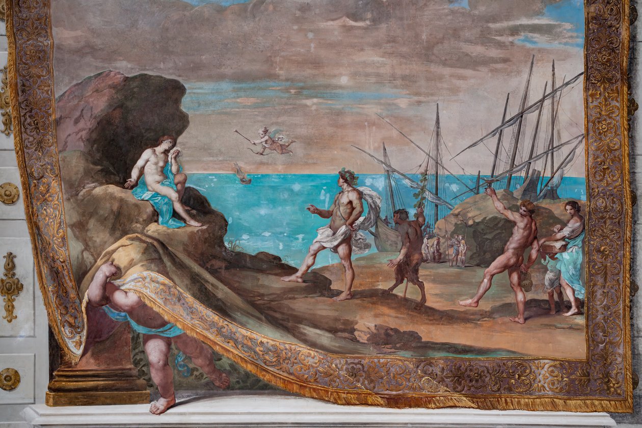 Bacchus når Ariadne som övergivits av Theseus på ön Naxos av Jean Boulanger