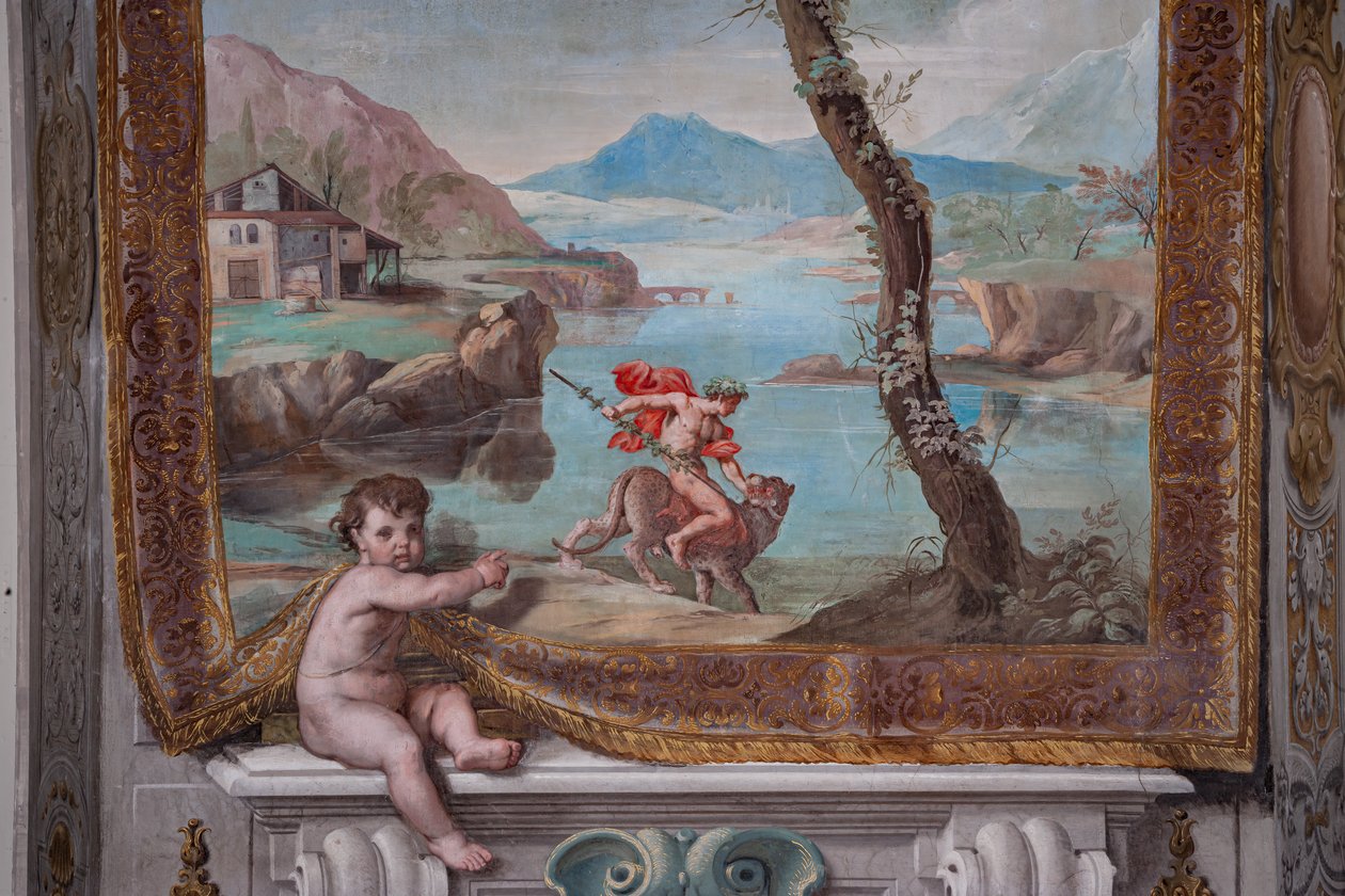 Bacchus tämjer den tiger som förföljaren Juno skickade mot honom av Jean Boulanger