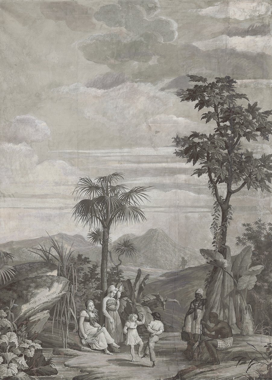 The Children Dance, tapetpanel från serien "Paul et Virginie", av Dufour & Cie, ca 1823 av Jean Broc