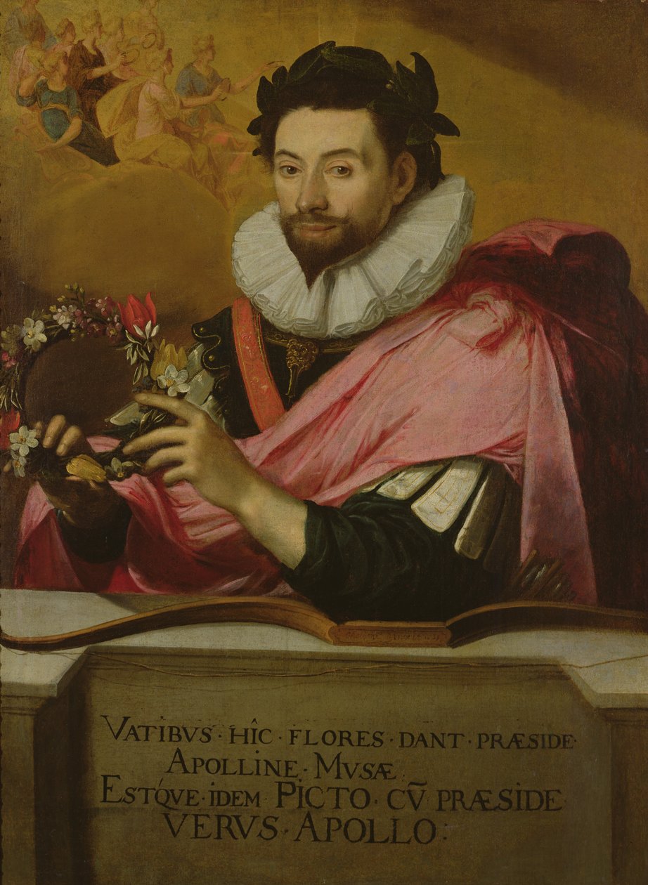 Porträtt av Jean de Caulet med Apollos krona, 1635 av Jean Chalette