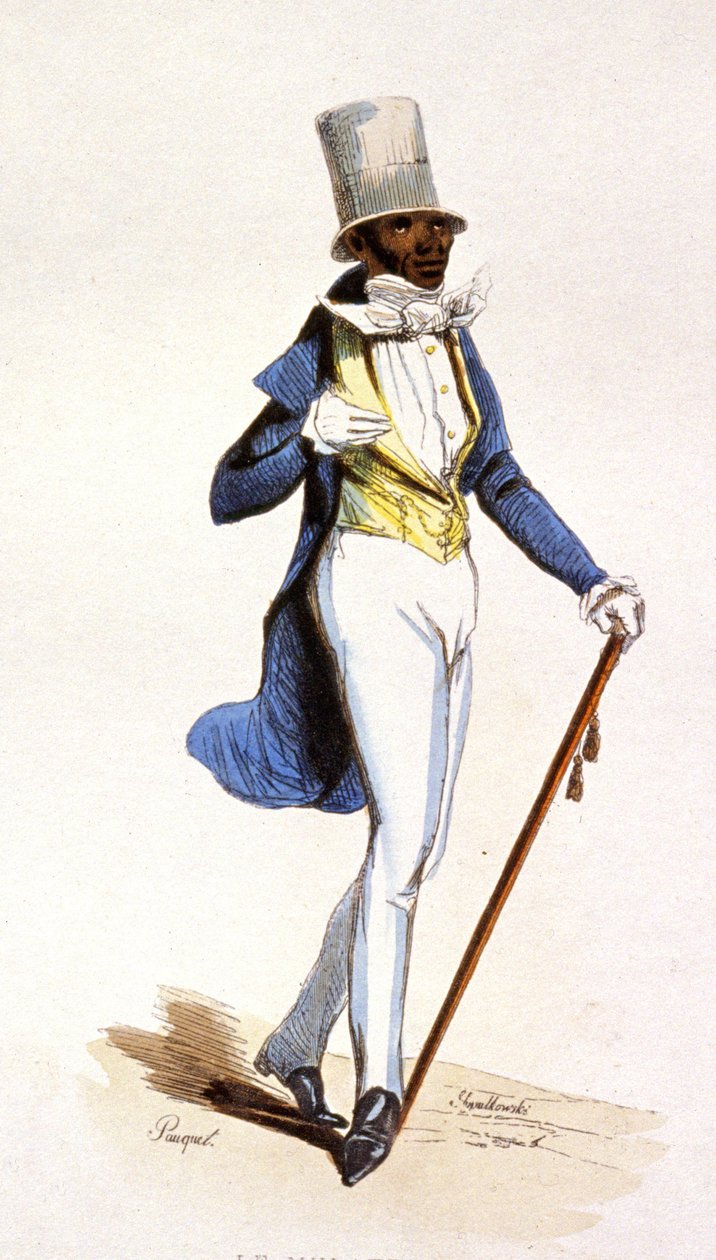 En mulatt på Franska Antillerna, ca 1850 (gravyr) av Jean Charles (1800 79) Pauquet