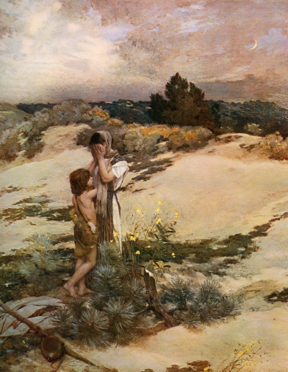 Hagar och Ismael, 1880, 1912. av Jean Charles Cazin