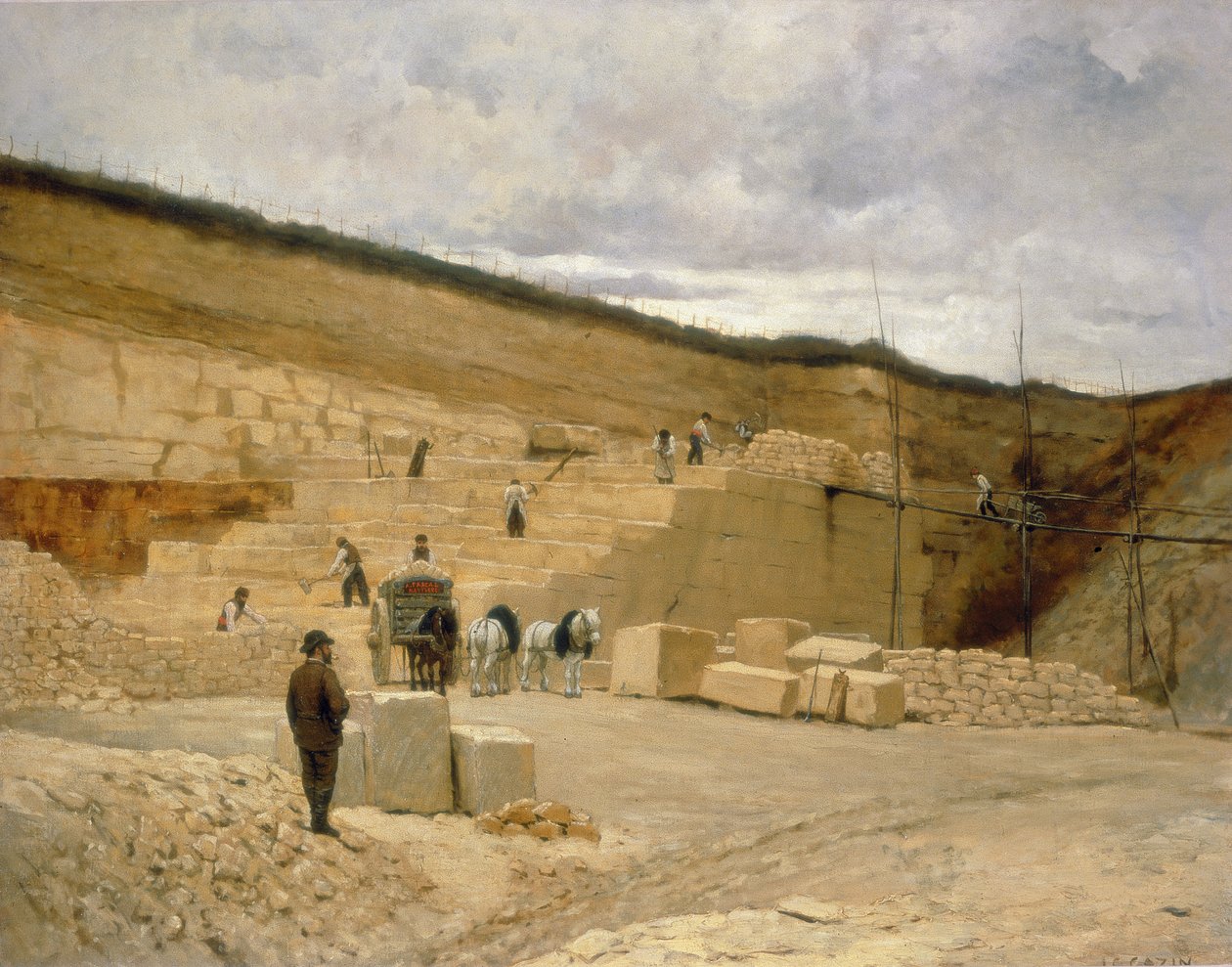Monsieur Pascals stenbrott nära Nanterre av Jean Charles Cazin