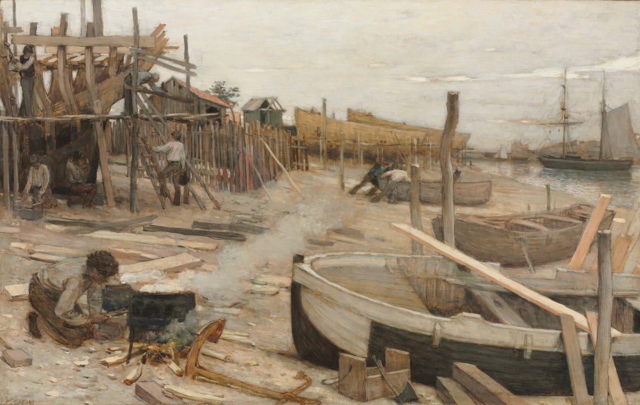 Båtvarvet, ca 1875 av Jean Charles Cazin