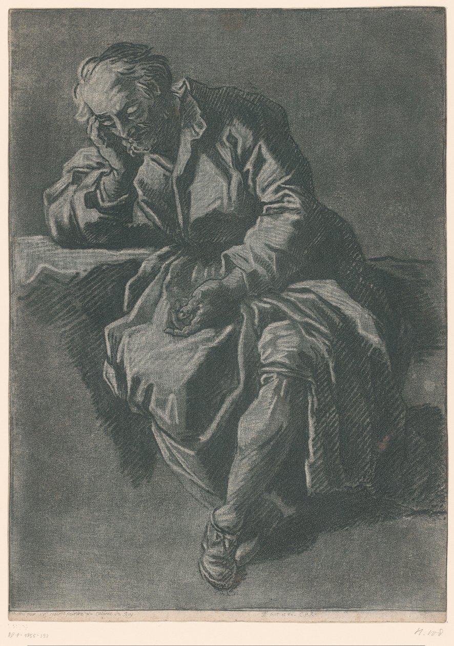 sittande man av Jean Charles François
