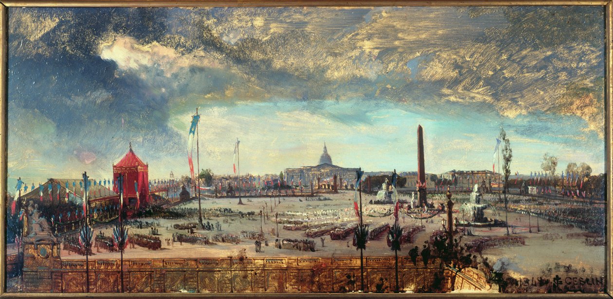 Konstitutionens promulgation, Place de la Concorde, 12 november av Jean Charles Geslin