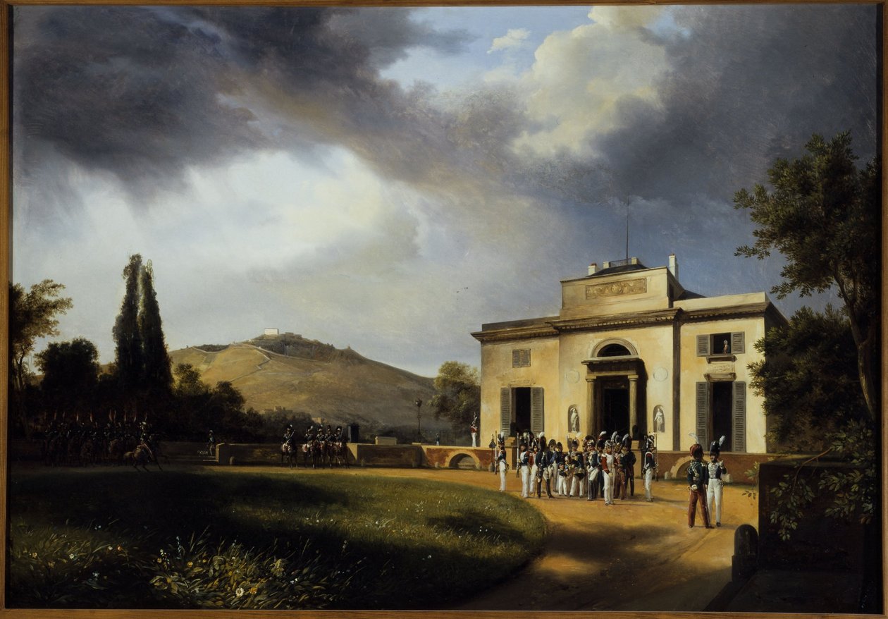 Pavillon de Bagatelle, nuvarande Bois de Boulogne av Jean Charles Joseph Rémond