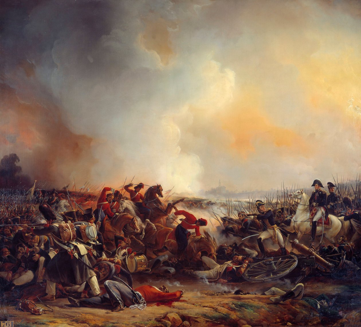 Slaget vid Polotsk den 18/08/1812 Målning av Jean Charles Langlois (1789-1870) 1838 Sön. 2,33x2,56 m av Jean Charles Langlois