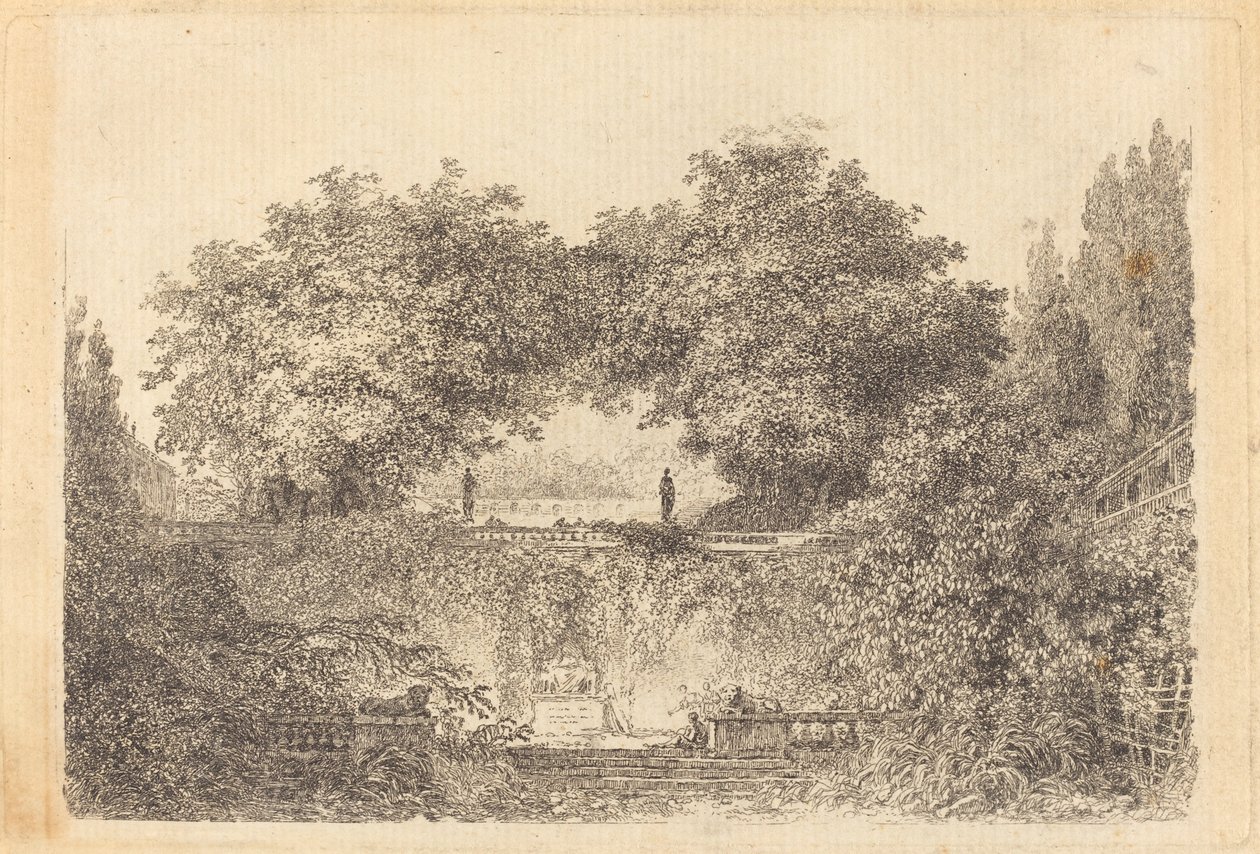 Lilla parken av Jean Claude Richard de Saint Non after Jean Honoré Fragonard