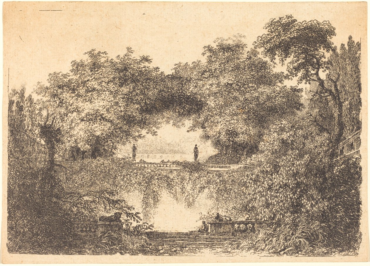 Lilla parken av Jean Claude Richard de Saint Non after Jean Honoré Fragonard