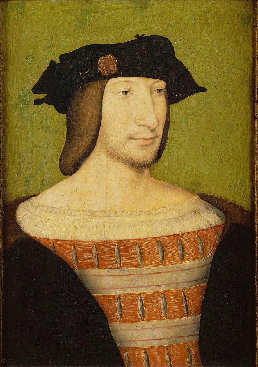 Porträtt av François I (1494-1547), kung av Frankrike av Jean Clouet