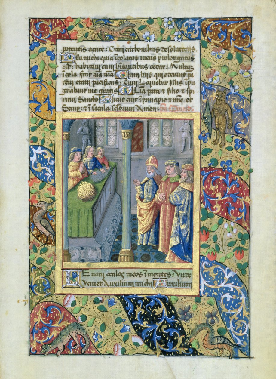 Ms Lat. Q.v.I.126 The Order of the Golden Fleece from the Hours of Louis dOrleans, 1469 av Jean Colombe