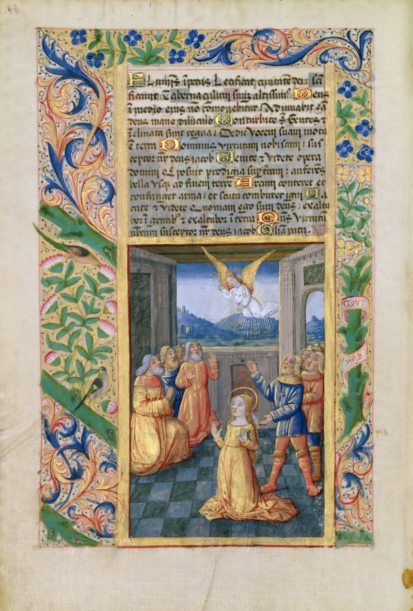 Ms Lat. Q.v.I.126 f.45v Judith ber, från Louis dOrleans
