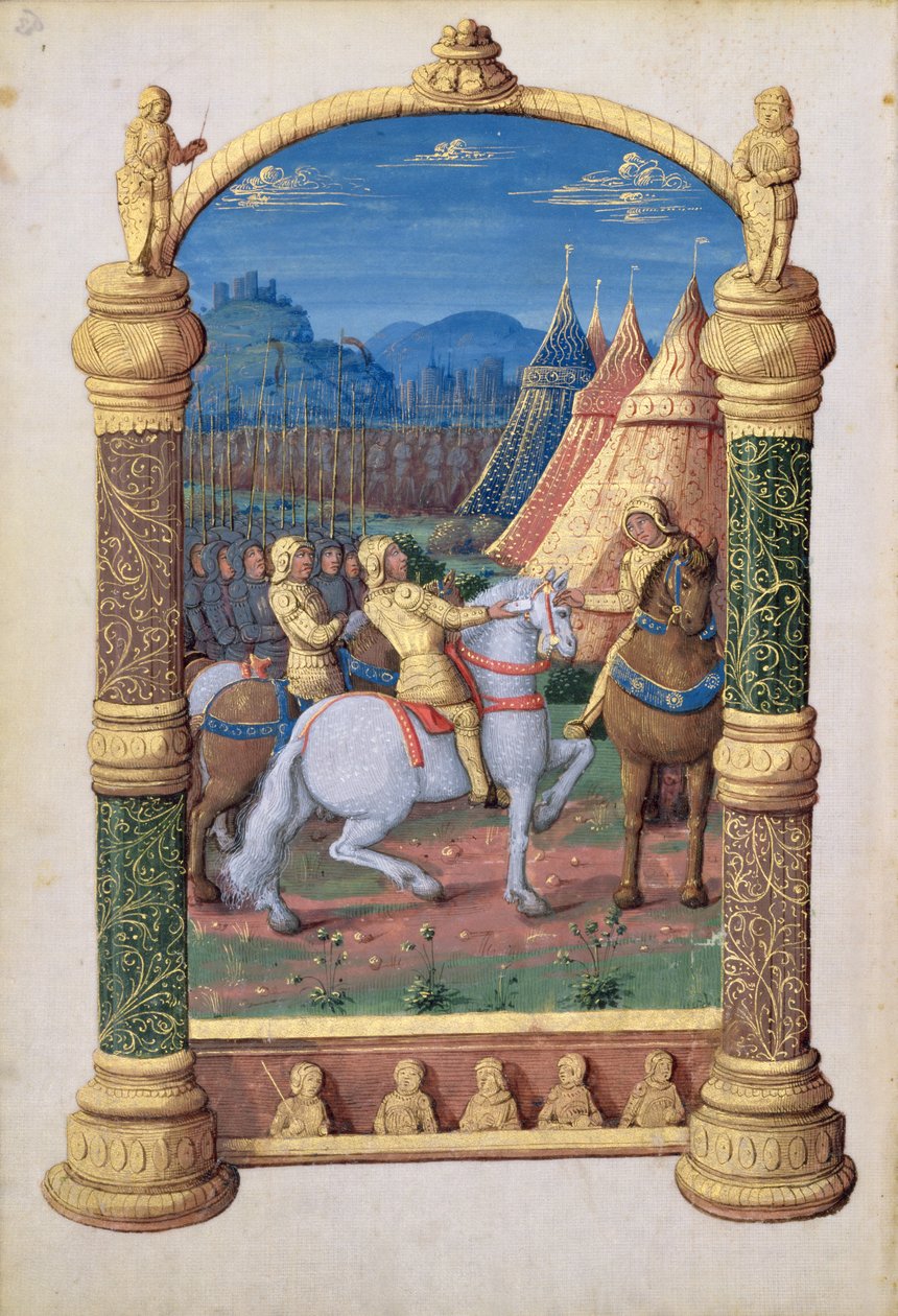 Ms Lat. Q.v.I.126 f.63v David och Absalom i krig för kronan, från 