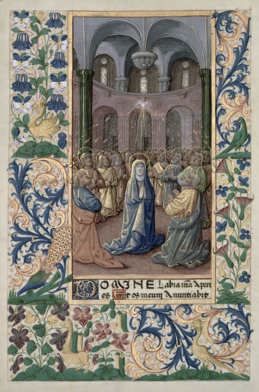 Lat. Q.v.I.126 f.86v Pingst, från Louis d