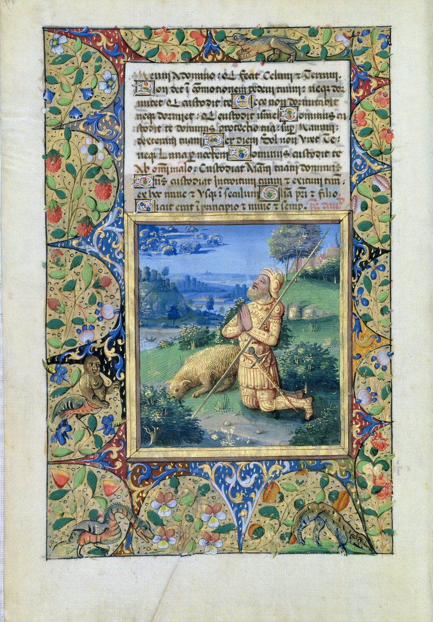 Ms. Lat. Q.v.I.126 fol. 29v Samuel åkallar Herren, från Louis d