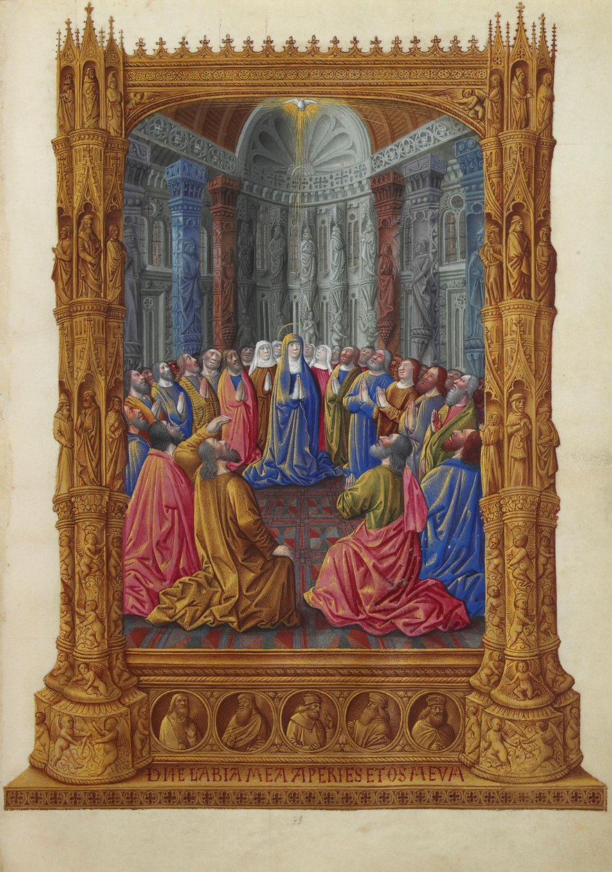 Très Riches Heures du Duc de Berry - Pingst av Jean Colombe