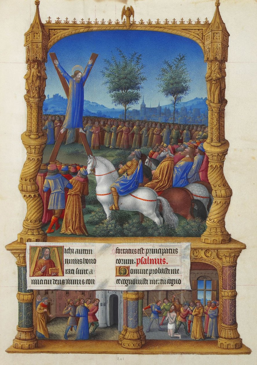 Très Riches Heures du Duc de Berry - Saint Andrews martyrskap av Jean Colombe