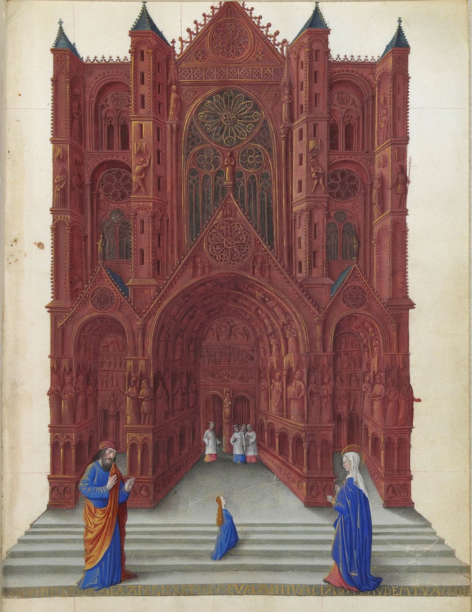 Très Riches Heures du duc de Berry - Presentationen av Jungfru Maria i Jerusalems tempel folio 137r av Jean Colombe