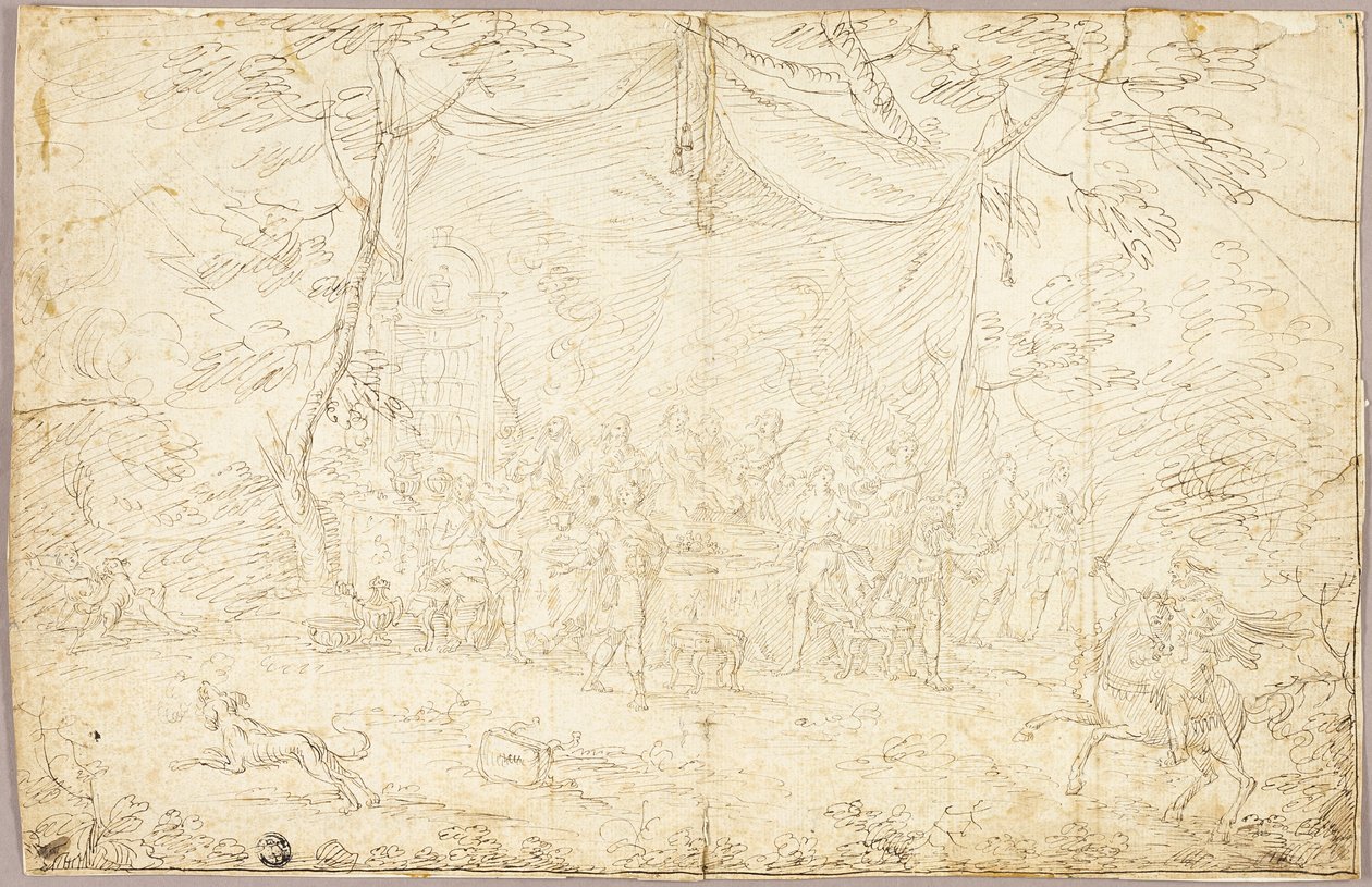 Litterärt ämne: Bankettscen av Jean Cotelle the younger