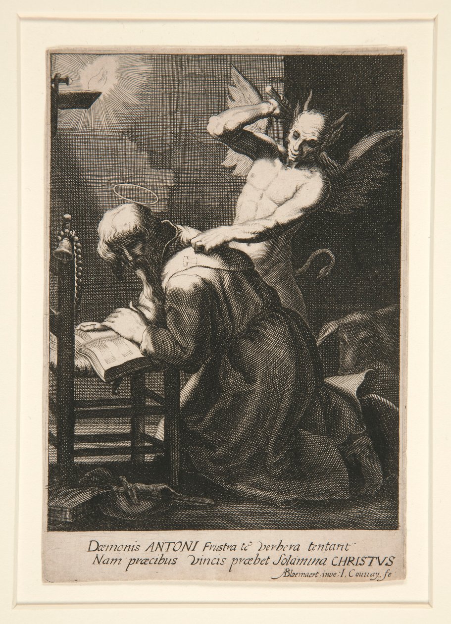 Sankt Antonius och en demon av Jean Couvay