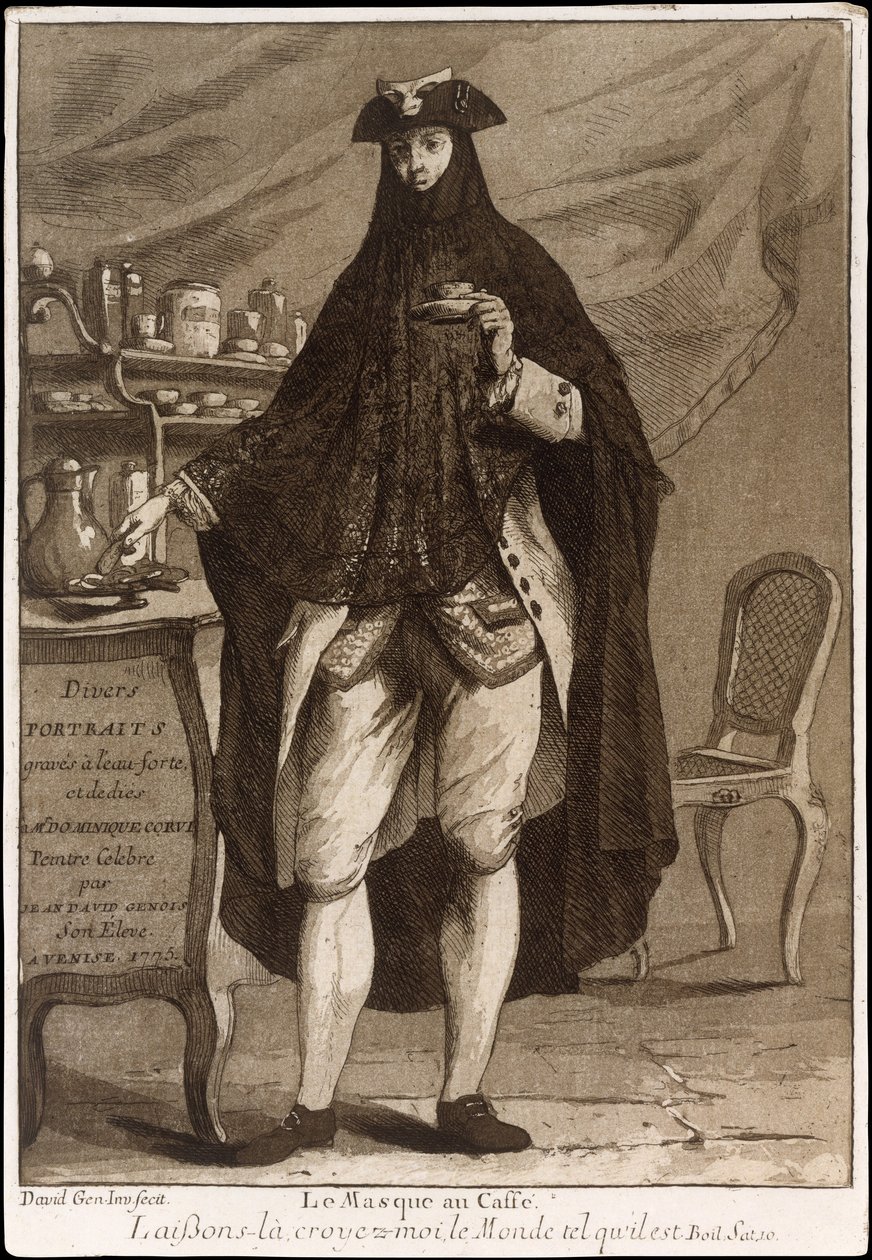Titelsida från Divers Portraits, pub. 1775 (etsning) av Jean David Genois