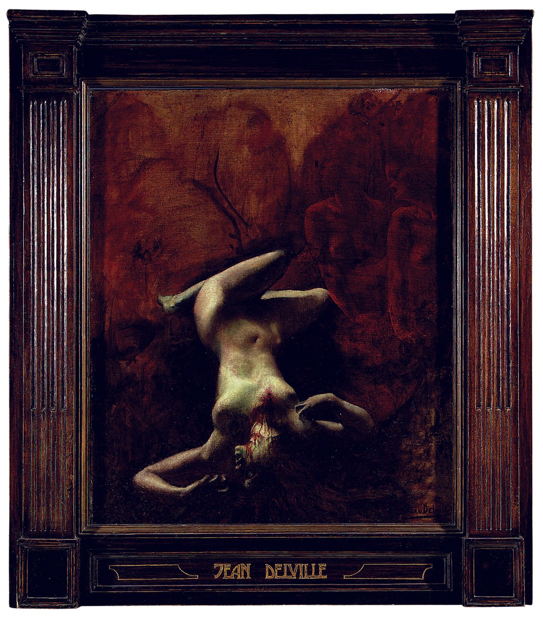 Le Crime (olja på duk) av Jean Delville