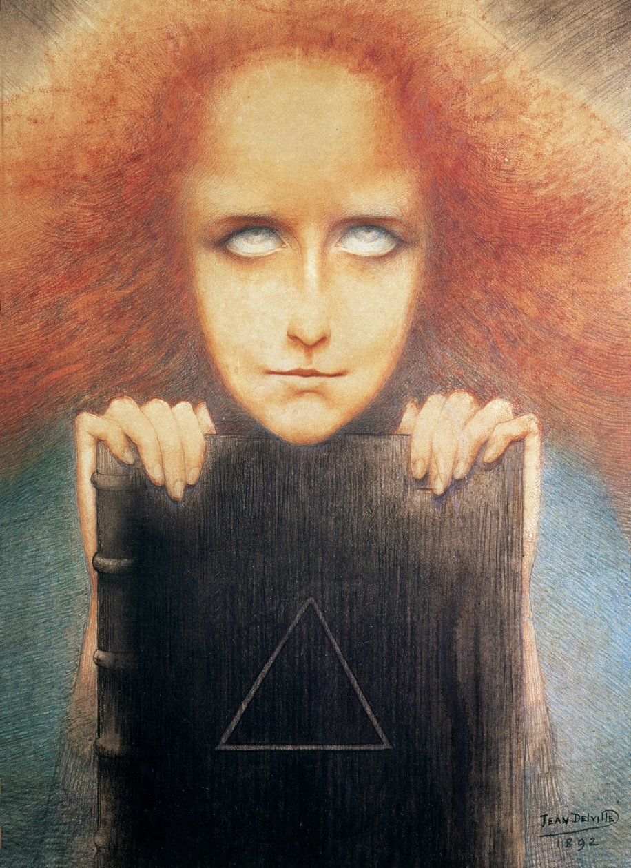 Porträtt av Mrs Stuart Merill av Jean Delville