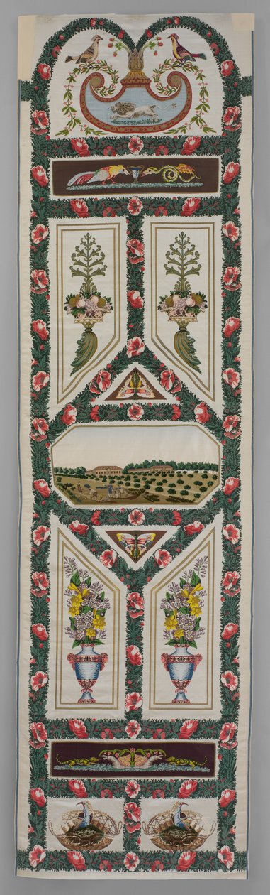 Verdures du Vatican, ca 1799 (vävt siden- och metalltråd med broderi)   Datum: ca. 1799 Medium: Vävd siden- och metalltråd med applicerat siden- och chenillebroderi av Jean Desmosthene Dugourc
